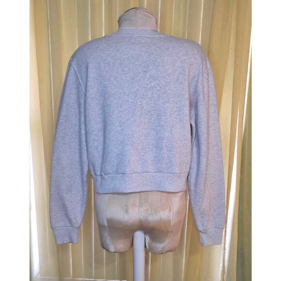 Hollister Long sleeve Pullover Top Gray Malibu‎ Crewneck Fleece Size L - Picture 2 of 4